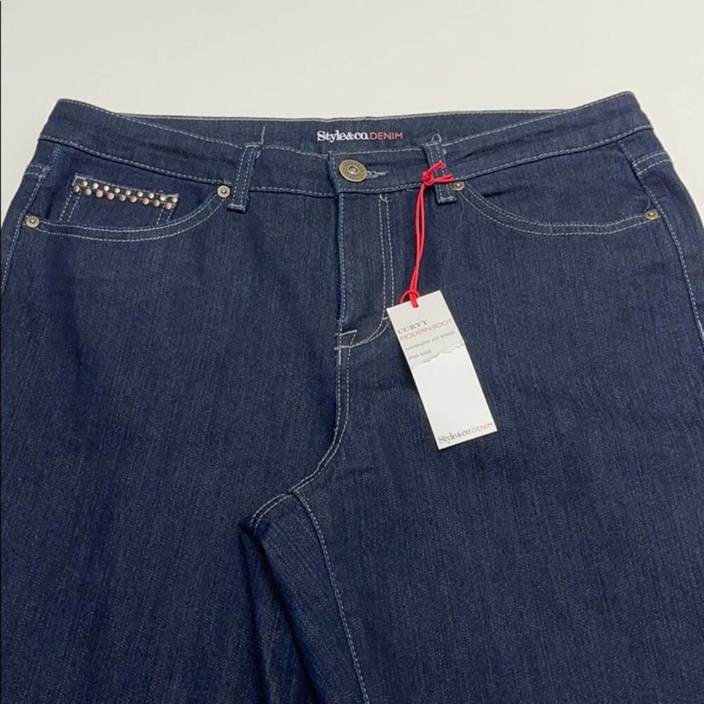 STYLE & CO Womens 10 Long Curvy Modern Boot Jeans